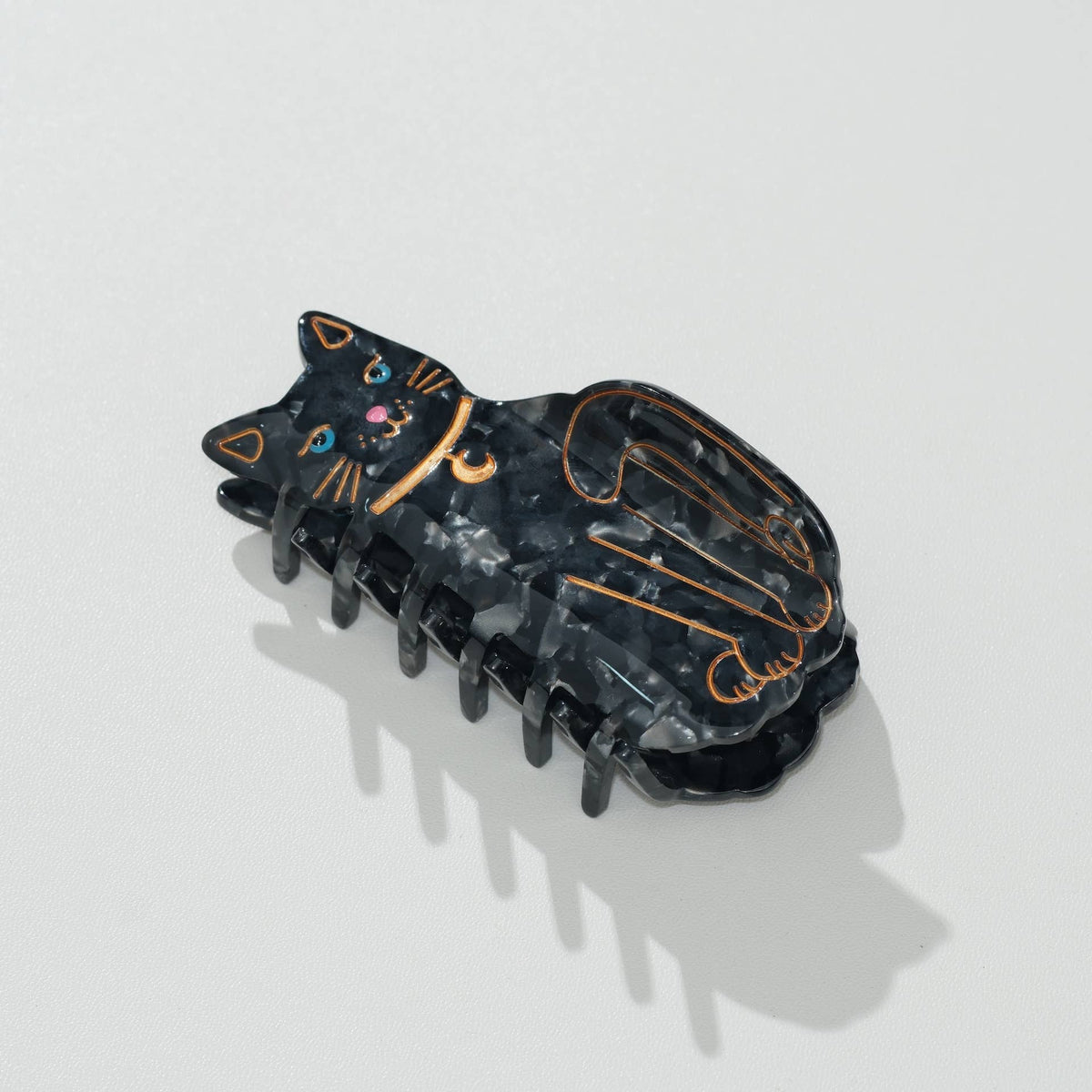 Black Cat Moon Claw Clip