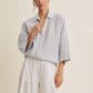 Coastal Comfort Striped Button-down