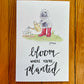 Rainboot Bunny Card + Envelope - Jenna Leigh Design Co.