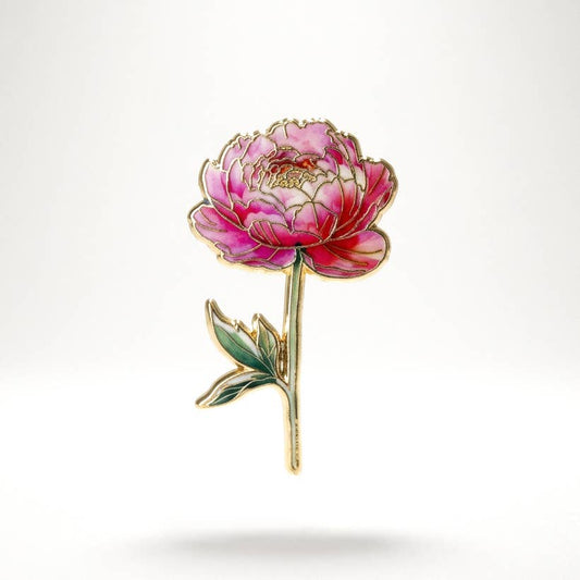 Peony Enamel Pin