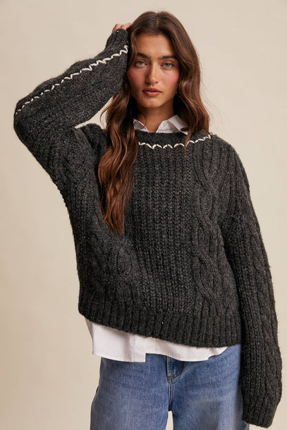Midnight Mood Knit Sweater