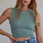 Ready to Move Seamless Top - Dusty Sage