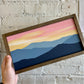 Pink Mountain Sunset Framed Painting - 704 North Design Co.