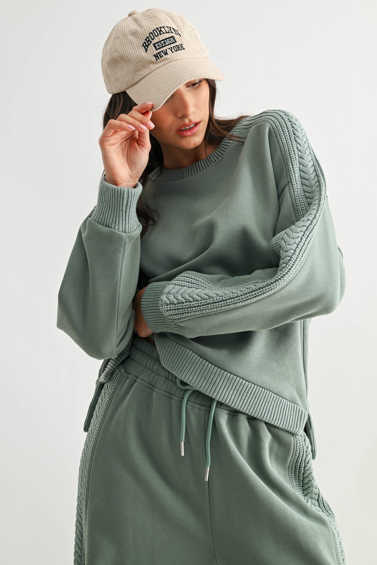 First Glance Cable Knit Lounge Set