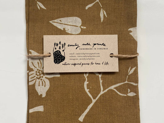 Dogwood Linen Tea Towel - Emily Ruth Prints