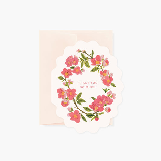 Quince Flowers Thank You Card