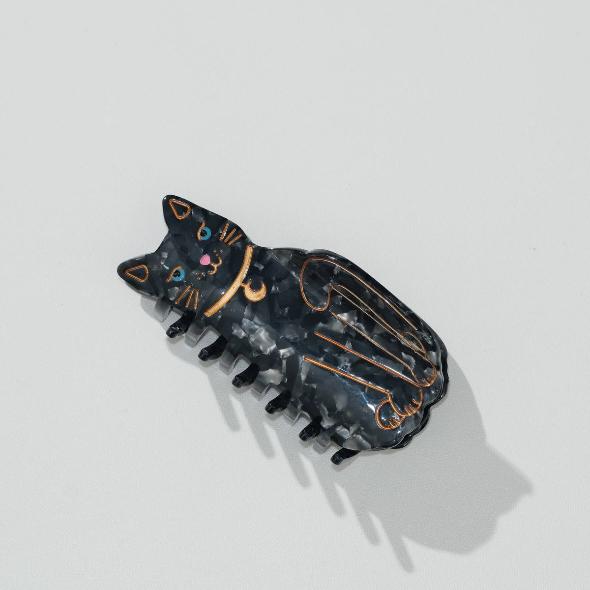 Black Cat Moon Claw Clip