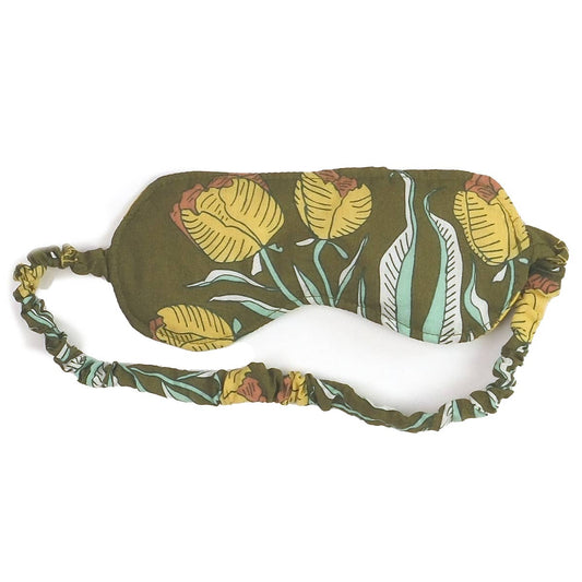 Green Adele Cotton Sleep Mask