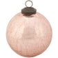 Pink Crackle Glass Ball Ornament