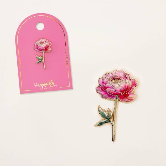Peony Enamel Pin