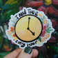 "I Need Thee Every Hour" Floral Watercolor Hymn Sticker