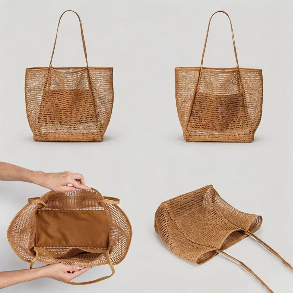 Beach Bag Mesh Shoulder Bag