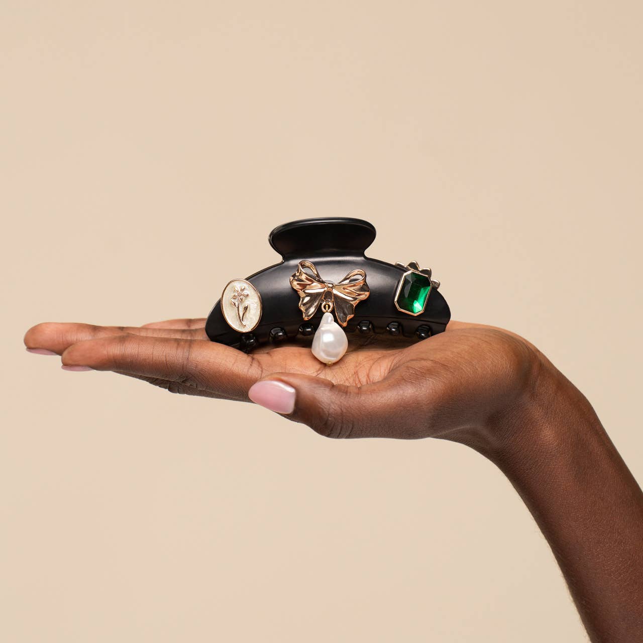 Midnight Flower Curved Claw Clip 7pc Set