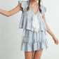 Breezy Ruffle Tie-Front Top