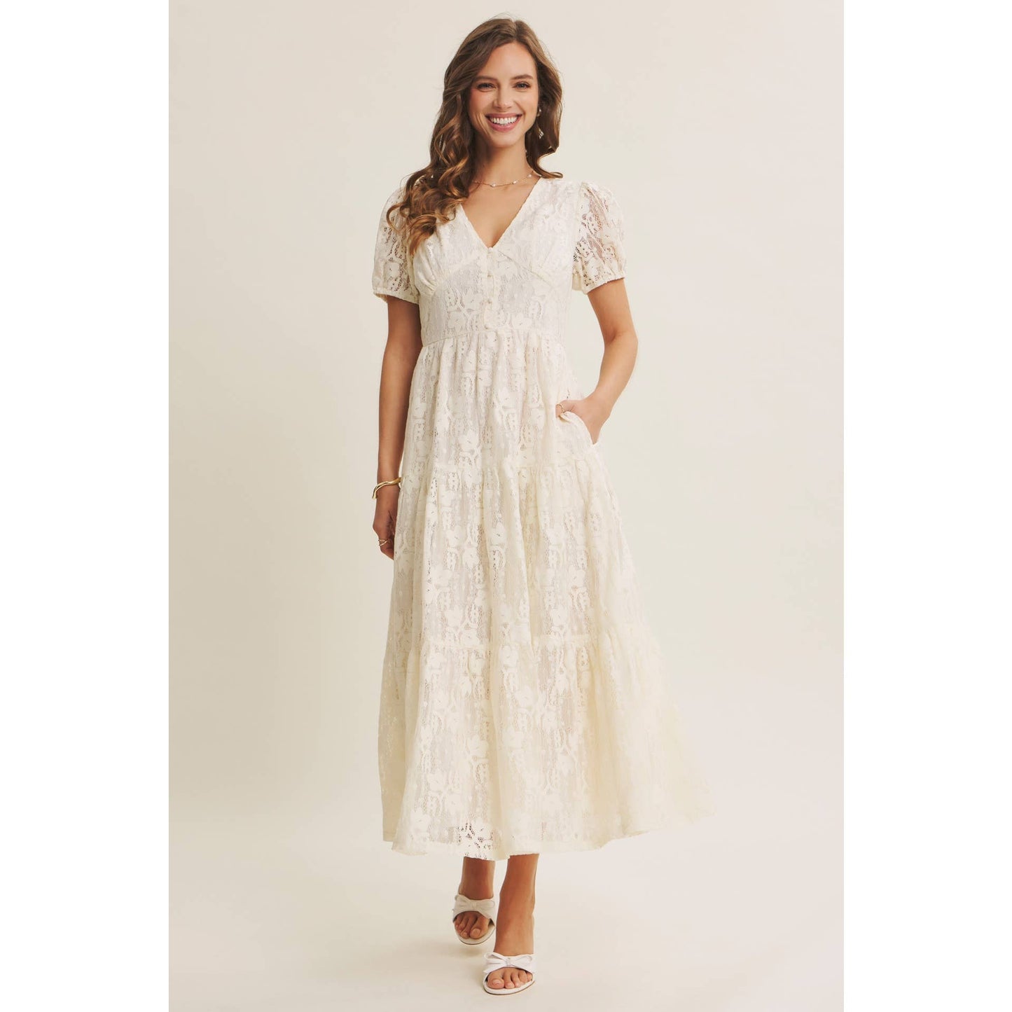 Meaningful Moments Tiered Midi Dress