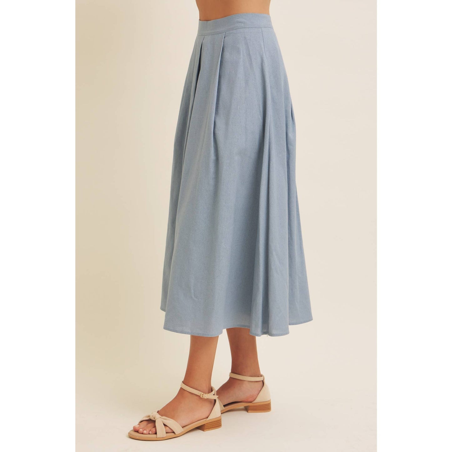 Eleanor Pleated Midi Skirt