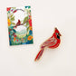 Red Cardinal Enamel Pin