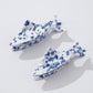 Blue Floral Sardine Claw Clip