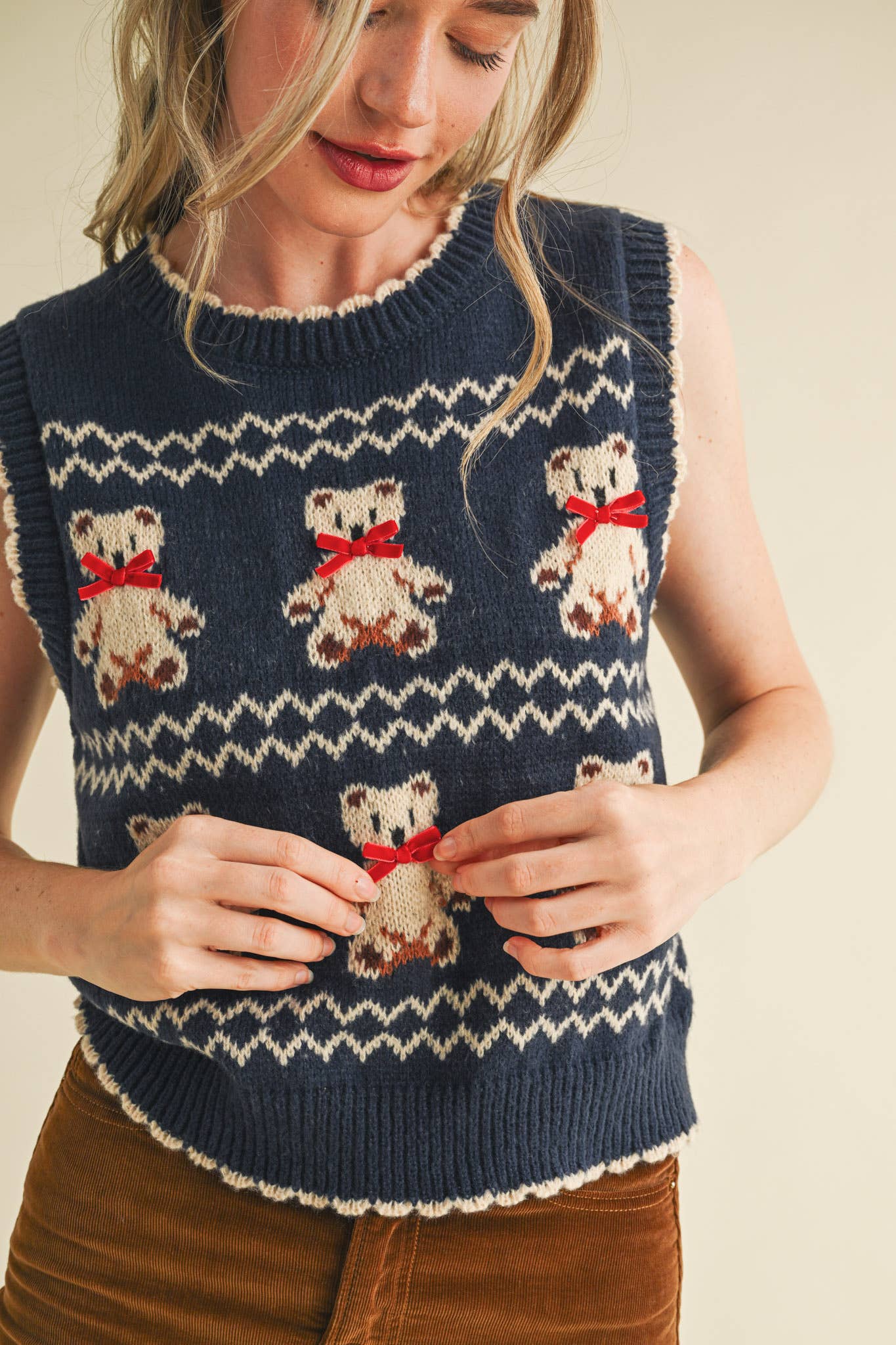 Bears 'n Bows Sweater Vest