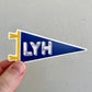 LYH Denim Blue Pennant Sticker