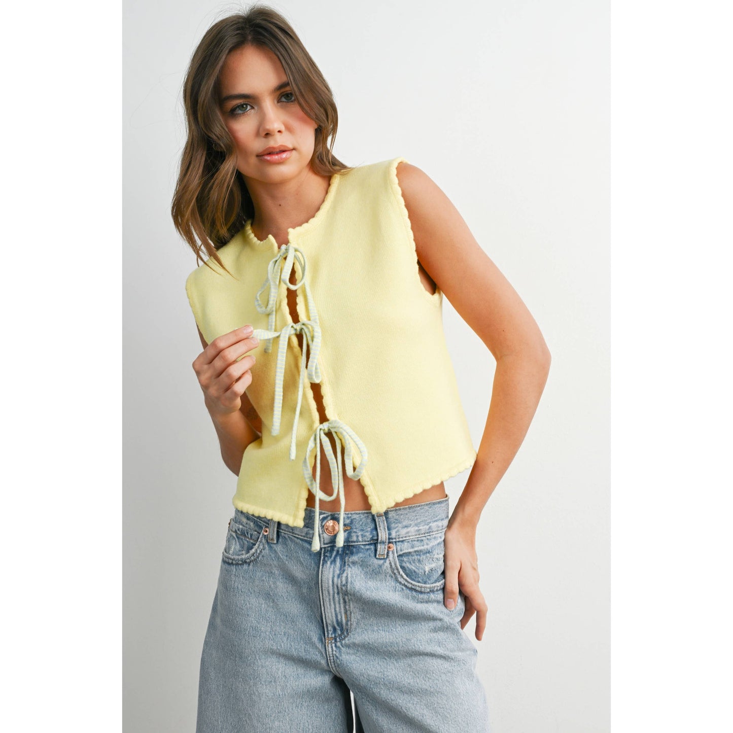 Sweet Honey Tie-Front Vest