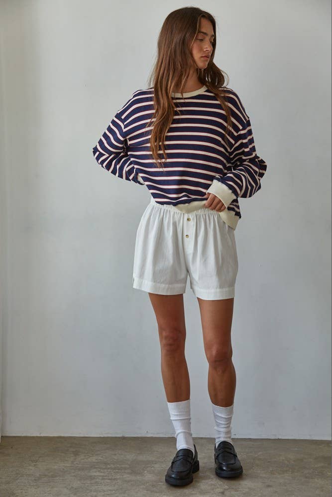 Seafarer Knit Cotton Striped Crew Neck