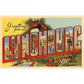 Greetings from Lynchburg Vintage Postcard