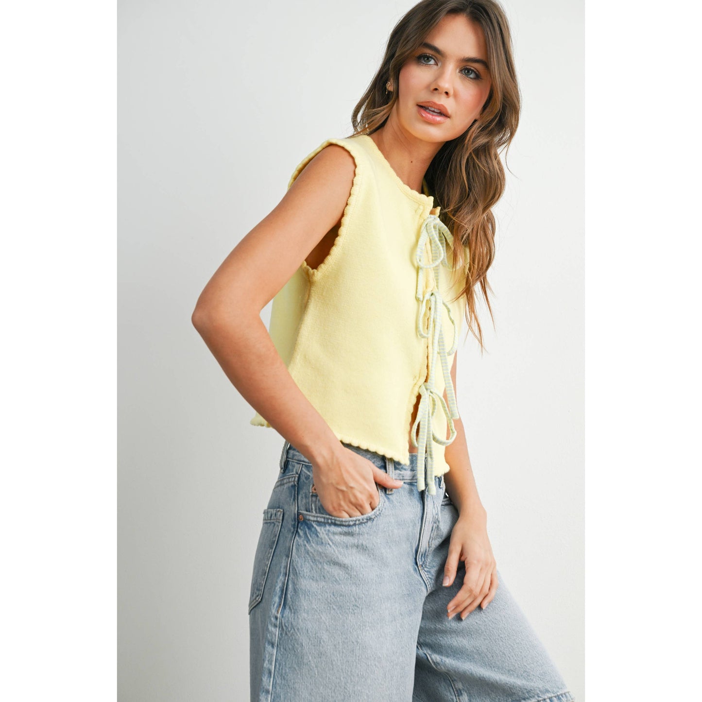 Sweet Honey Tie-Front Vest