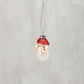 Throwback Glass Santa Ornament