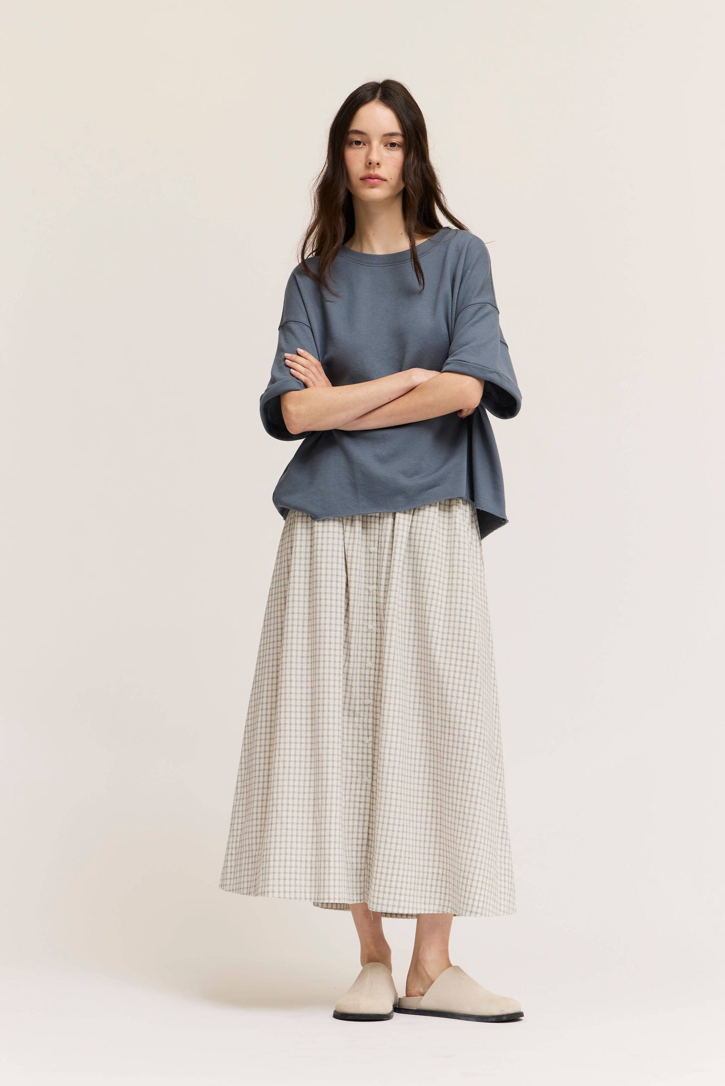 Perfect Plaid Button Down Skirt