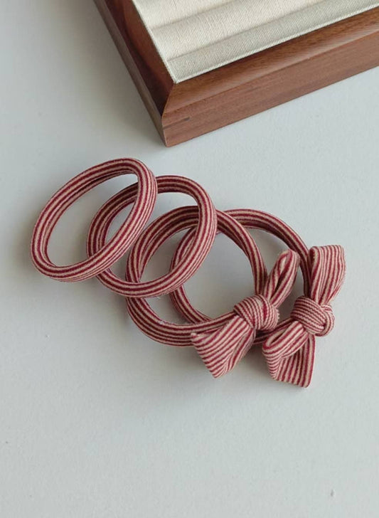 Candy Cane Chic Hair Ties