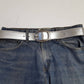Silver Foil Genuine Leather Belt