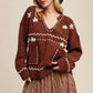 Coastal Cowboy Embroidered Knit Sweater