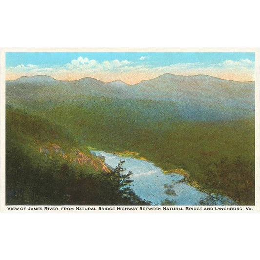 View of James River Vintage Postcard