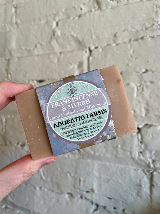 Frankincense & Myrrh Goat Milk Soap - Adoratio Farms