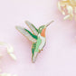 Ruby-Throated Hummingbird Enamel Pin