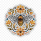 Bee & Florals Emblem Sticker