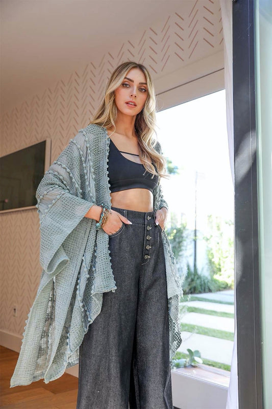 Comfy Wear-With-Anything Kimono - Sage