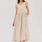 Simple Days Linen-Blend Midi Dress