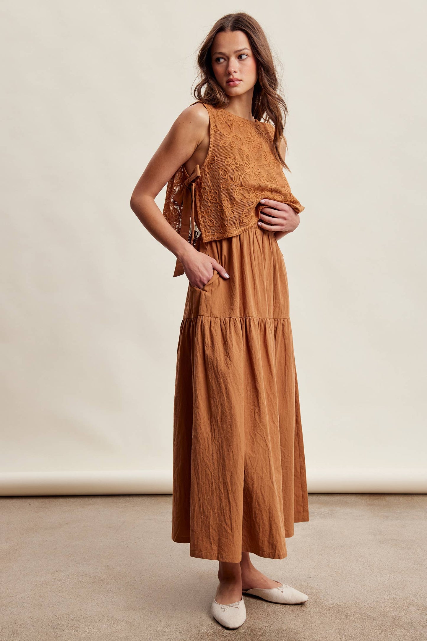 Willows Embroidered Lace Vest