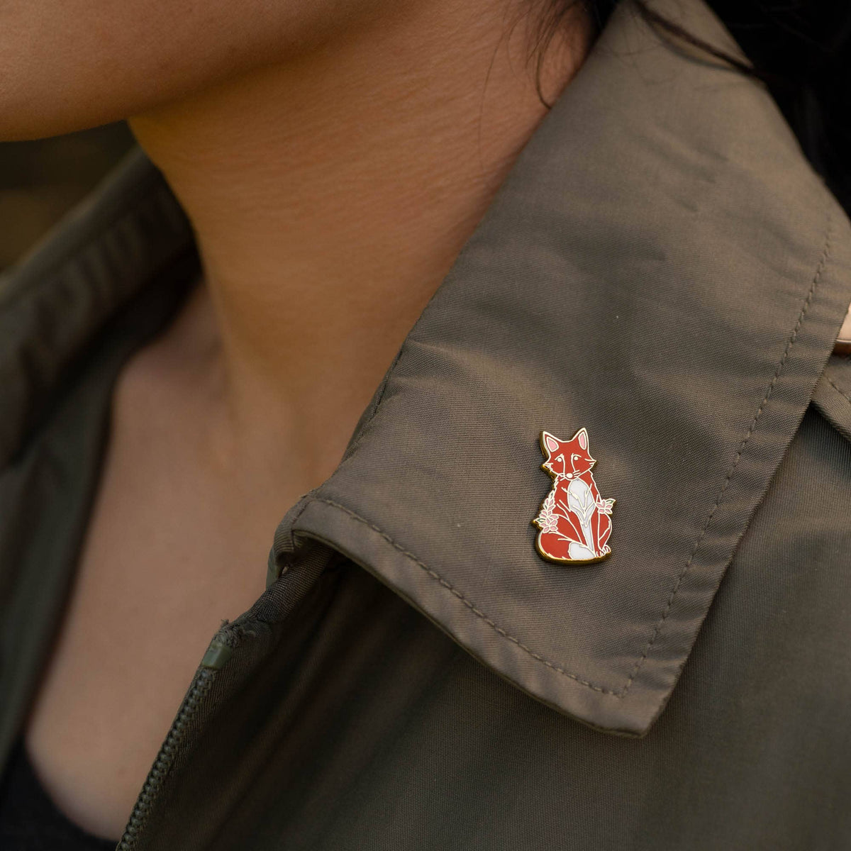Forest Fox Enamel Pin