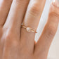 Rainbow Moonstone Stackable Gold Ring