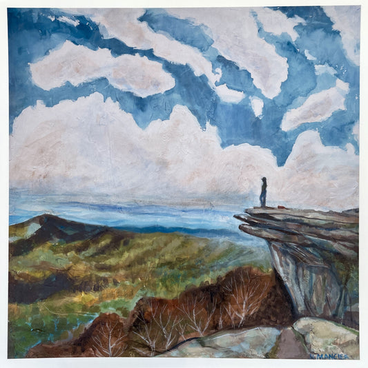 "Overlook" McAfee's Knob 12x12 Landscape Art Print - J Lee Mancier Art