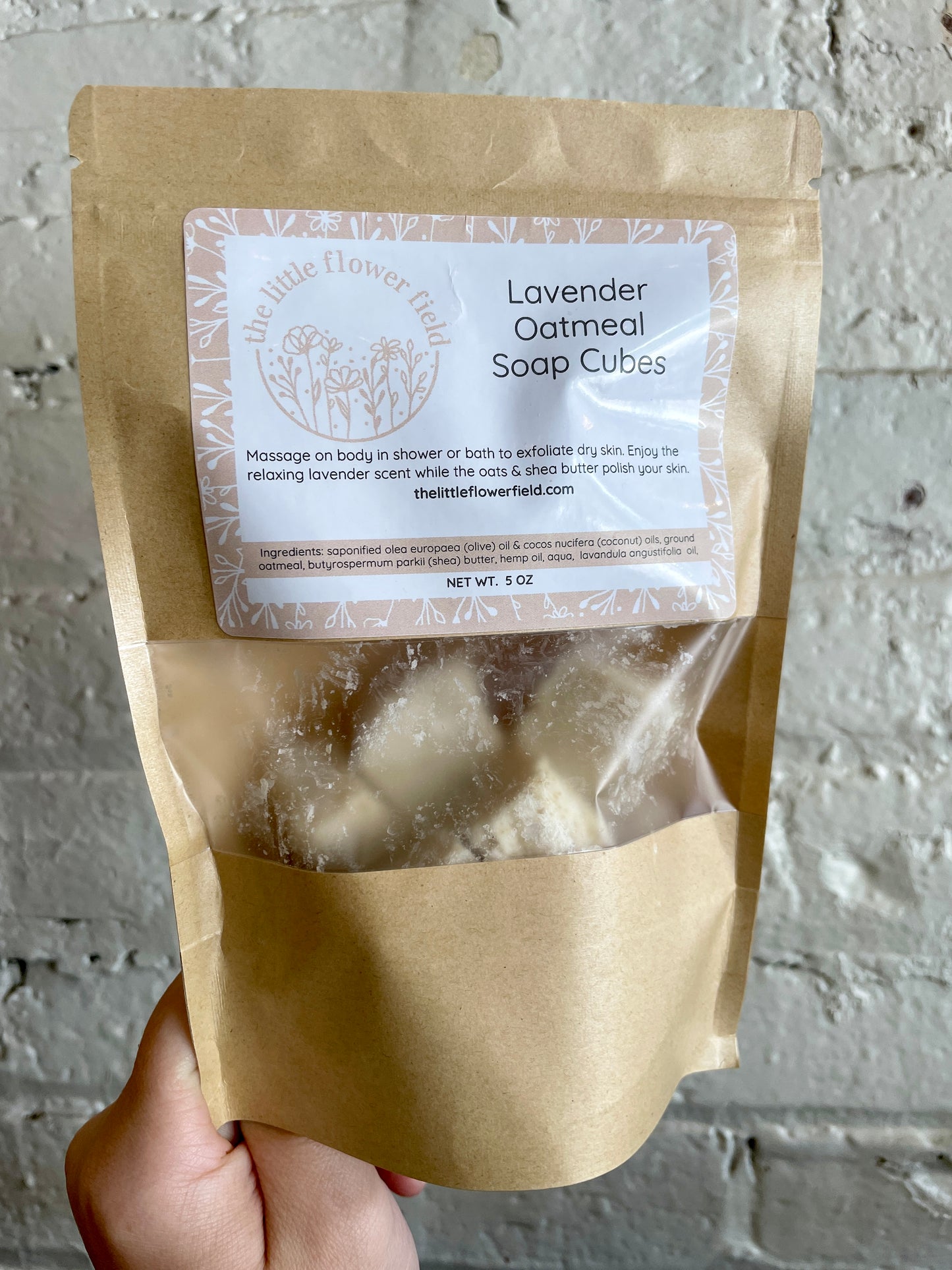 Lavender Oatmeal Soap Sugar Cubes - The Little Flower Field