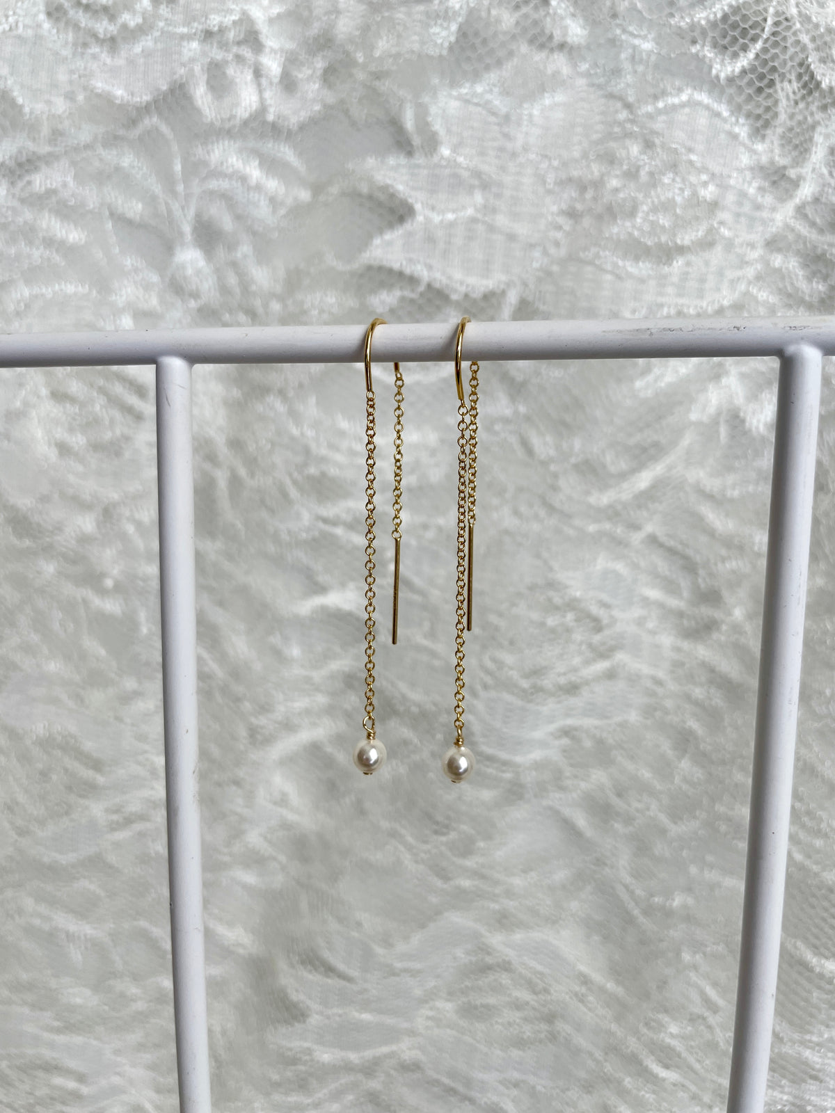 Touch of Earth Stone Threader Earrings