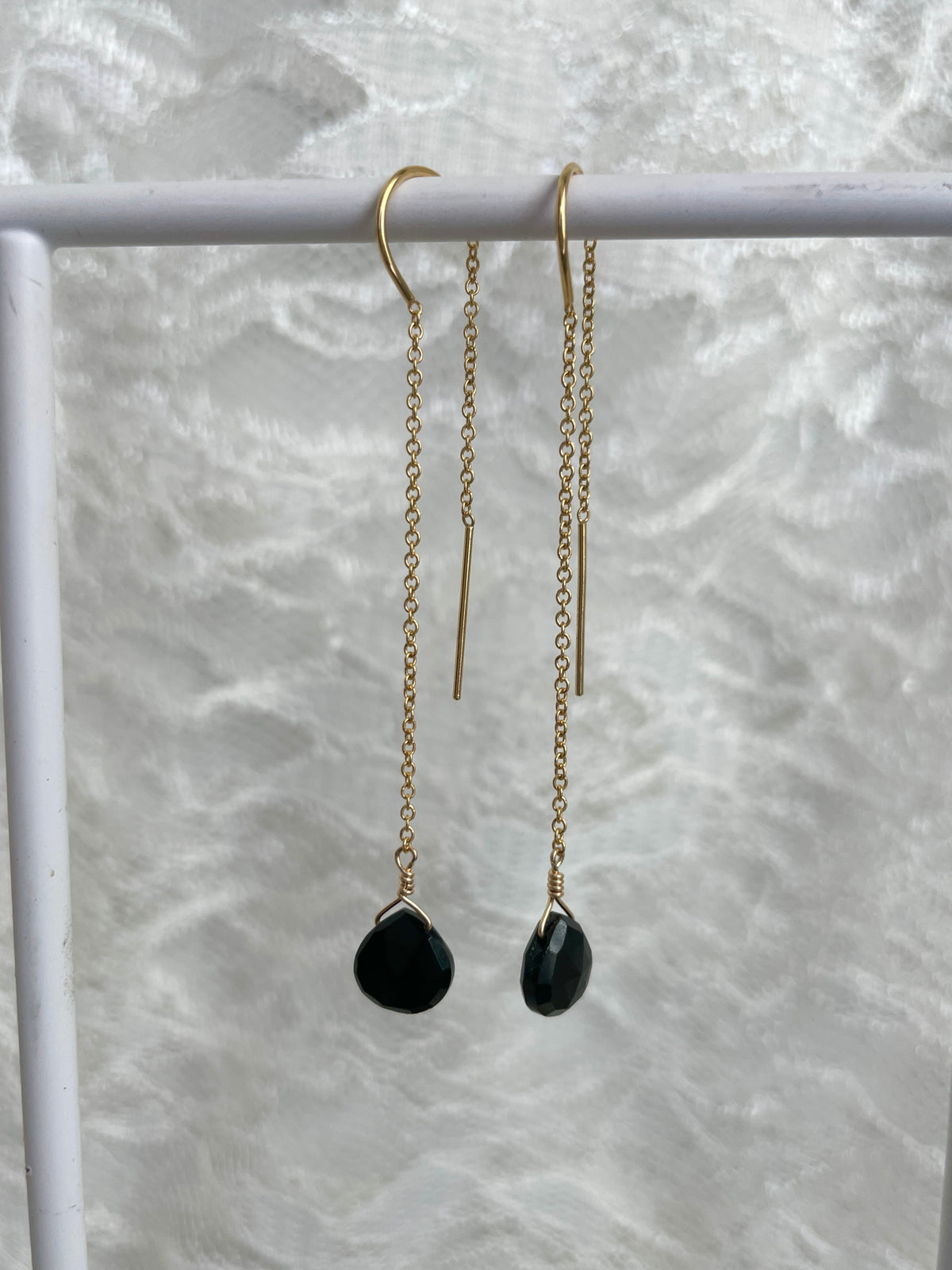 Touch of Earth Stone Threader Earrings