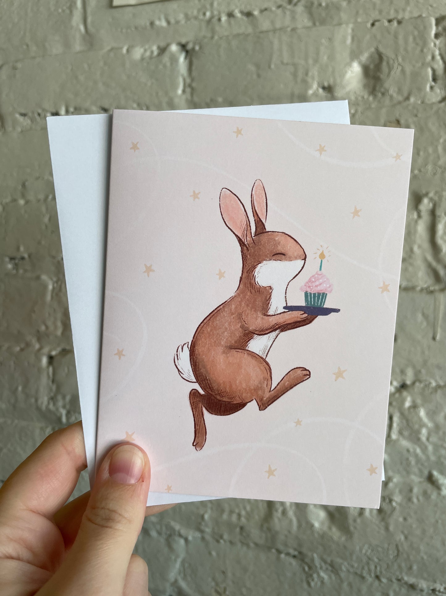 “Bunny Birthday” Single Card and Envelope - Joanna Garcia Art