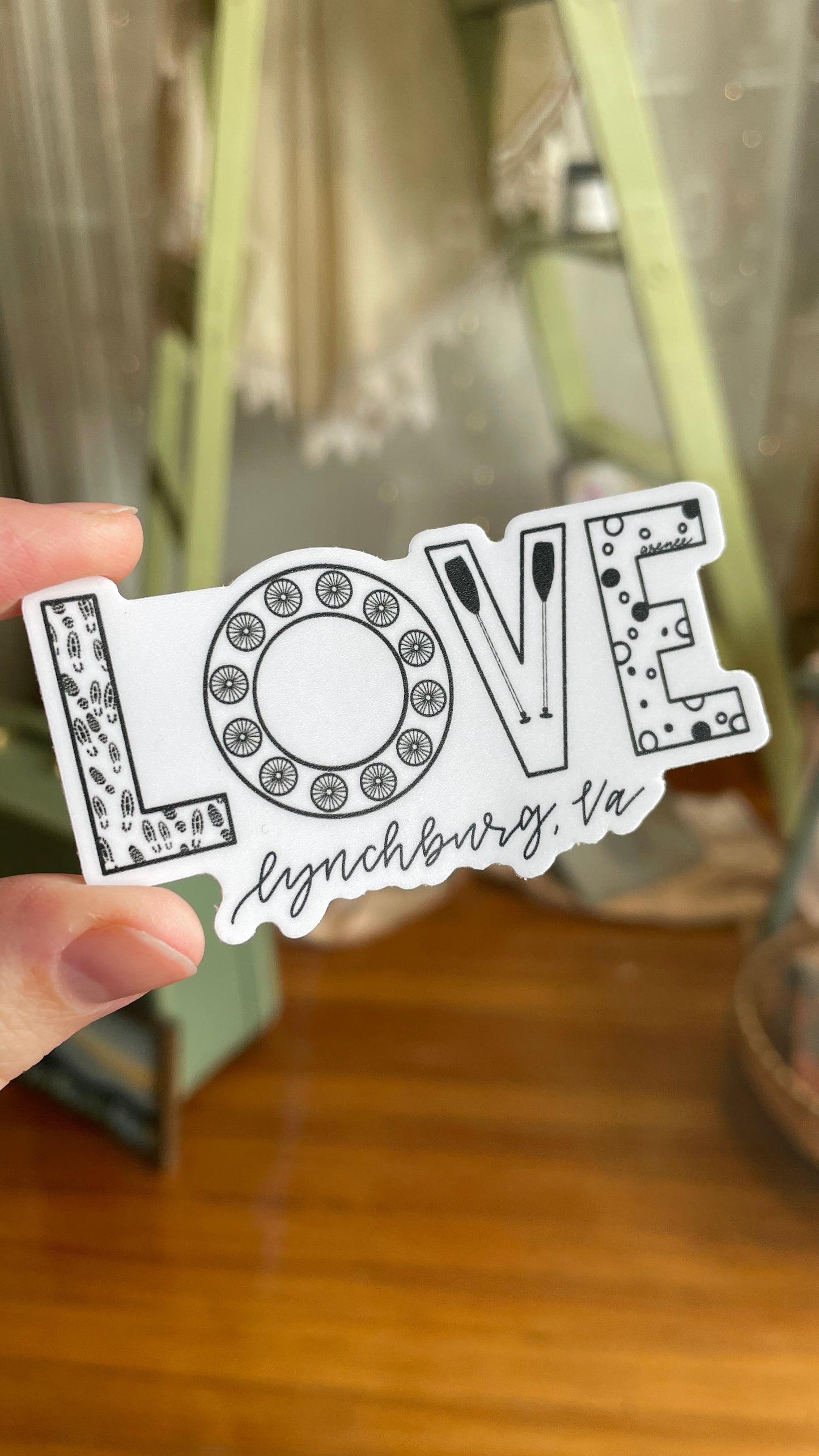 Lynchburg Love Sign Vinyl Stickers