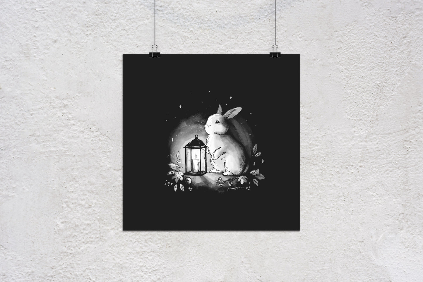 Bunny with Lantern Art Print - Joanna Garcia Art