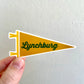 Lynchburg Mustard + Green Pennant Sticker